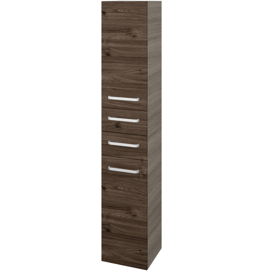 Hochschrank UNI SVD2Z2 35  - D03 Cafe - Griffes T01 - D25 Teak - Links