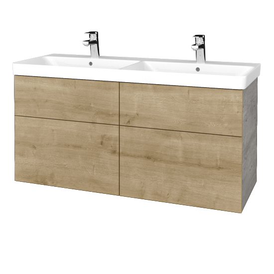 Waschtischunterschrank NEXT SZZ4 120 (Doppelwaschtisch Victory)  - D01 Beton - Griffes T00 - D09 Arlington
