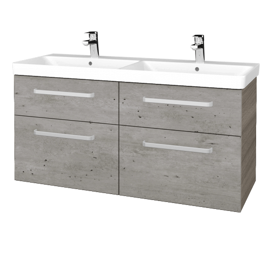 Badezimmerschrank NEXT SZZ4 120  - D03 Cafe - Griffes T01 - D01 Beton