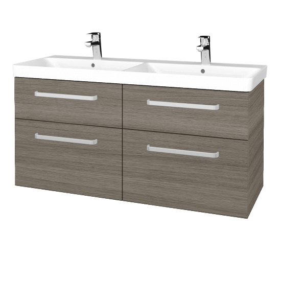 Badezimmerschrank NEXT SZZ4 130  - D03 Cafe - Griffes T01 - D03 Cafe