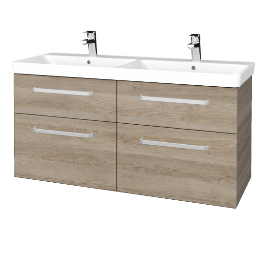 Badezimmerschrank NEXT SZZ4 120  - D03 Cafe - Griffes T01 - D17 Eiche Colorado