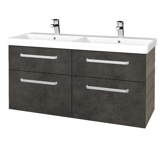 Badezimmerschrank NEXT SZZ4 120  - D03 Cafe - Griffes T01 - D16 Dark Beton