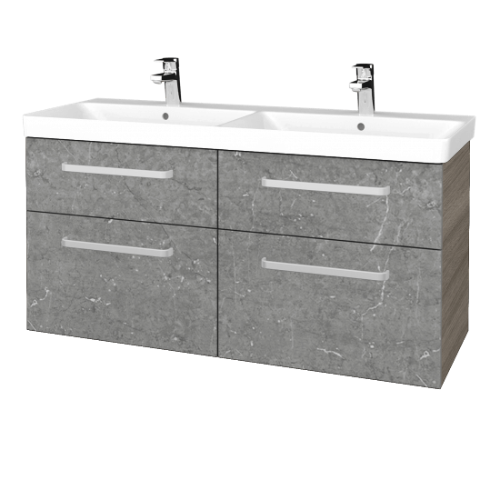 Badezimmerschrank NEXT SZZ4 120  - D03 Cafe - Griffes T01 - D20 Galaxy