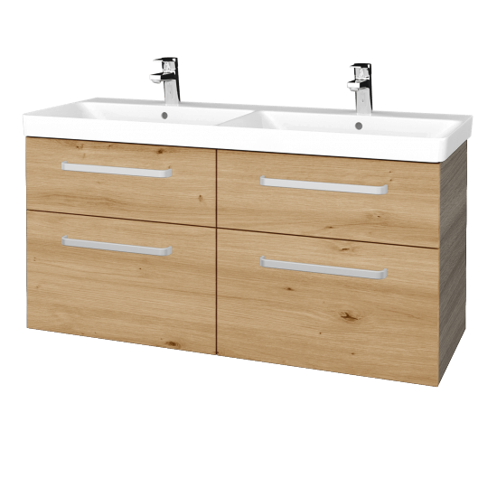 Badezimmerschrank NEXT SZZ4 120  - D03 Cafe - Griffes T01 - D22 Caramel