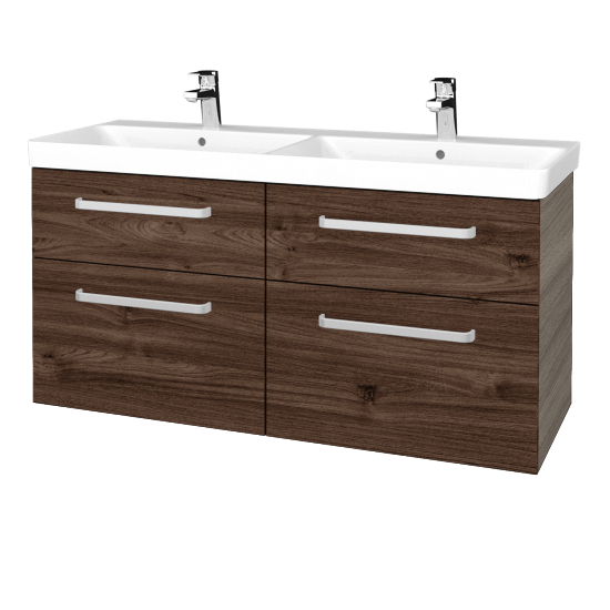 Badezimmerschrank NEXT SZZ4 120  - D03 Cafe - Griffes T01 - D25 Teak