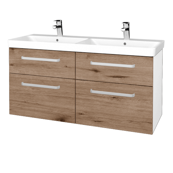 Badezimmerschrank NEXT SZZ4 120  - N01 Weiß Hochglanz - Griffes T01 - D23 Herkules