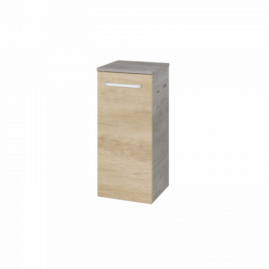 Sideboard UNI SND 35  - D01 Beton - Griffes T01 - D15 Eiche Nebraska - Links