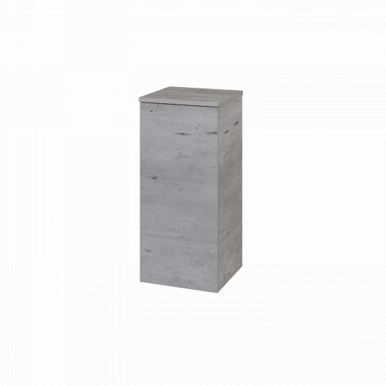 Niedriger Schrank UNI SND 35  - D01 Beton - Griffes T00 - D01 Beton - Links