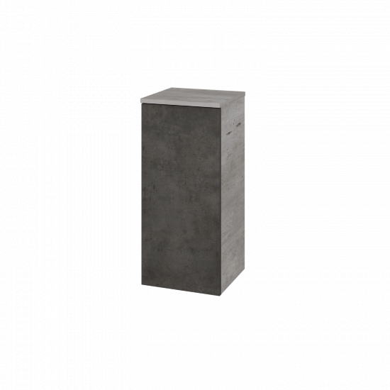 Niedriger Schrank UNI SND 35  - D01 Beton - Griffes T00 - D16 Dark Beton - Links