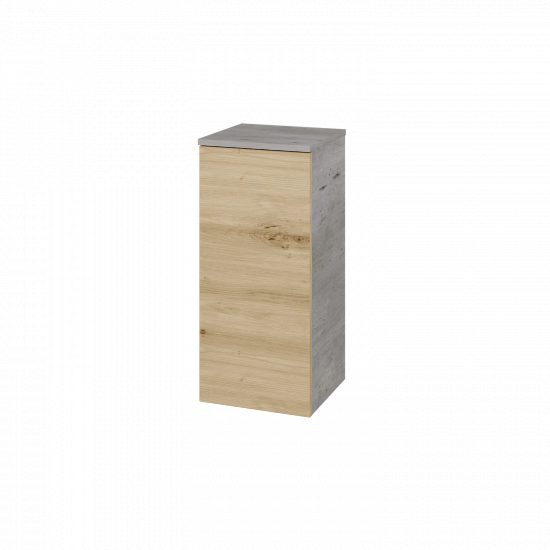 Niedriger Schrank UNI SND 35  - D01 Beton - Griffes T00 - D22 Caramel - Links