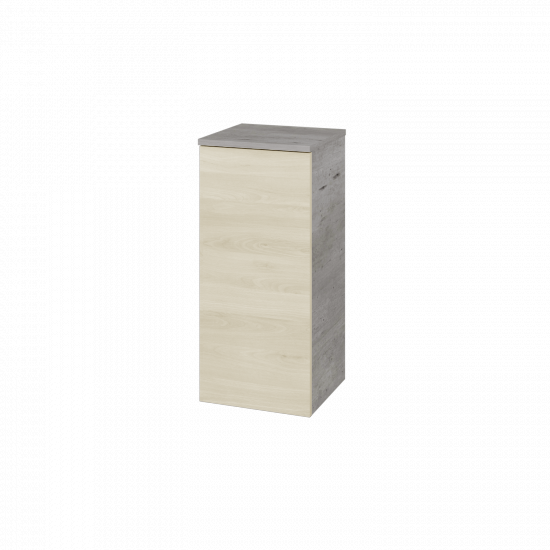 Niedriger Schrank UNI SND 35  - D01 Beton - Griffes T00 - D24 Ohio - Links