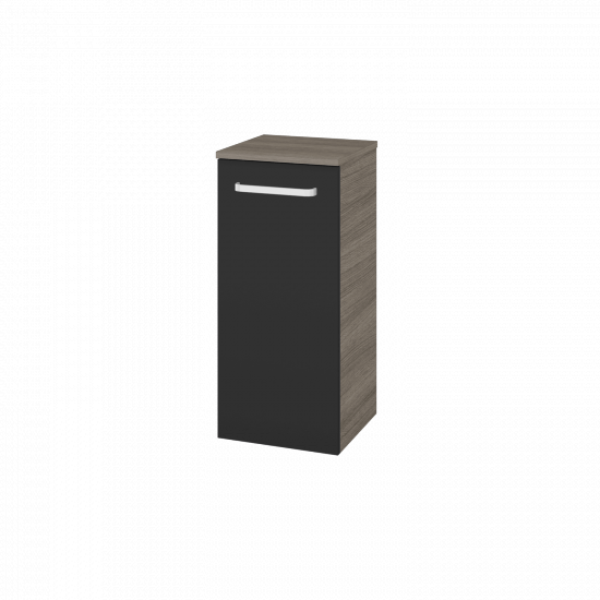 Niedriger Schrank UNI SND 35  - D03 Cafe - Griffes T01 - N03 Graphite - Links