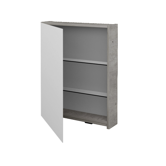 Badezimmer Spiegelschrank STING GAE 60  - D01 Beton - Links