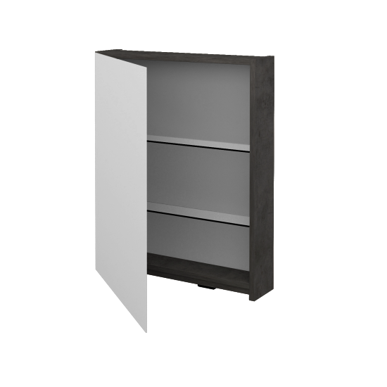 Badezimmer Spiegelschrank STING GAE 60  - D16 Dark Beton - Links