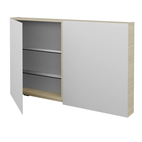 Badezimmer Spiegelschrank STING GA2E 120  - D04 Eiche
