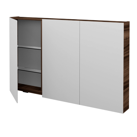Badezimmer Spiegelschrank STING GA3E 120  - D06 Nussbaum