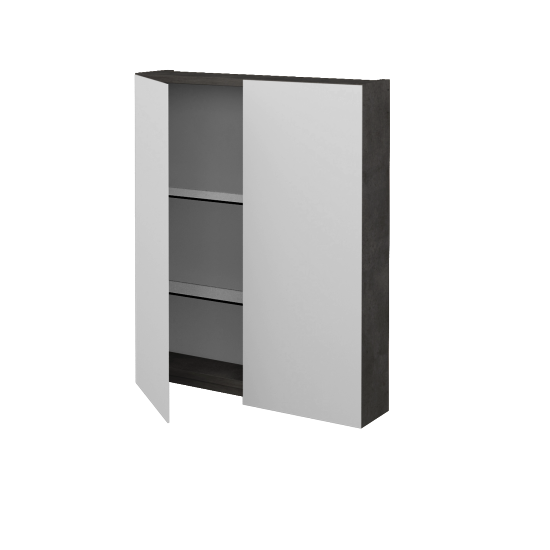 Badezimmer Spiegelschrank STING GA2E 60  - D16 Dark Beton