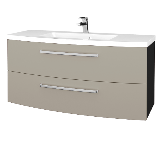 Waschtischunterschrank RIO SZZ2 120  - L03 Grau Metallic Lack Hochglanz - L04 Taupe Lack Hochglanz