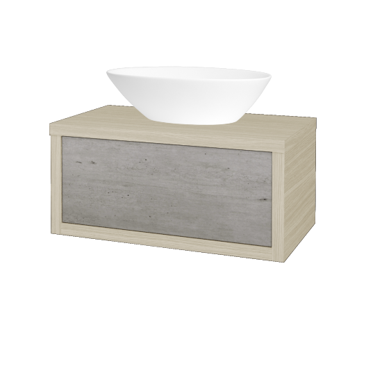 Waschtischunterschrank MOVE SZZ 80 (Waschtisch Triumph)  - D04 Eiche - D01 Beton