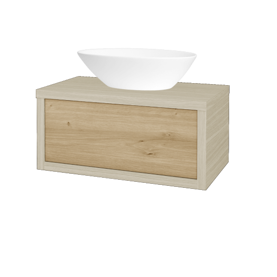 Waschtischunterschrank MOVE SZZ 80 (Waschtisch Triumph)  - D04 Eiche - D22 Caramel