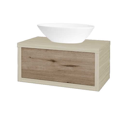 Waschtischunterschrank MOVE SZZ 80 (Waschtisch Triumph)  - D04 Eiche - D23 Herkules