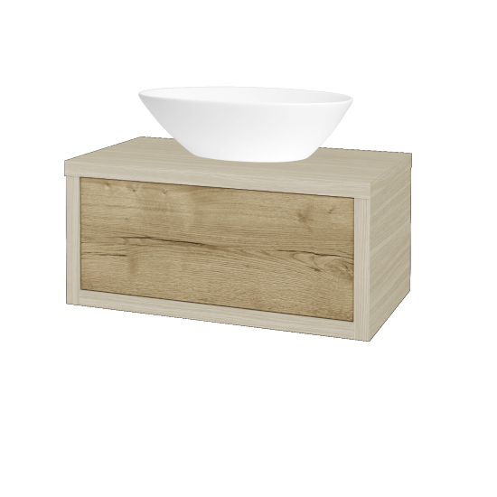 Waschtischunterschrank MOVE SZZ 80 (Waschtisch Triumph)  - D04 Eiche - D26 Ontario