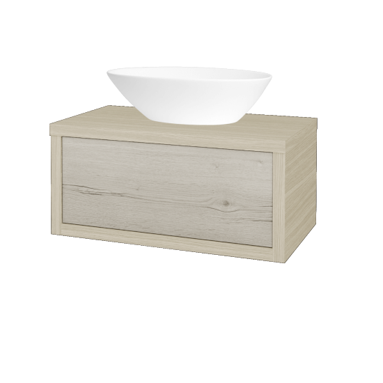 Waschtischunterschrank MOVE SZZ 80 (Waschtisch Triumph)  - D04 Eiche - D28 Alberta