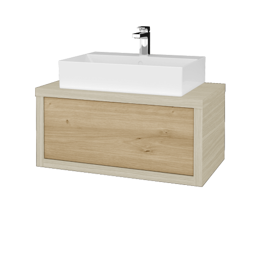 Waschtischunterschrank MOVE SZZ 80 (Waschtisch Kube)  - D04 Eiche - D22 Caramel