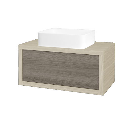 Waschtischunterschrank MOVE SZZ 80 (Waschtisch Joy)  - D04 Eiche - D03 Cafe