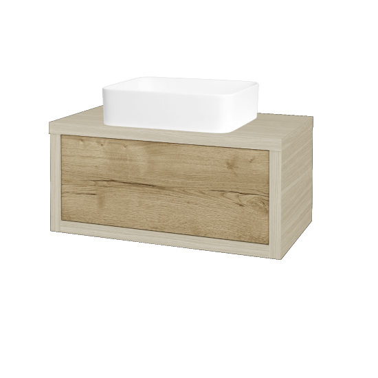 Waschtischunterschrank MOVE SZZ 80 (Waschtisch Joy)  - D04 Eiche - D26 Ontario