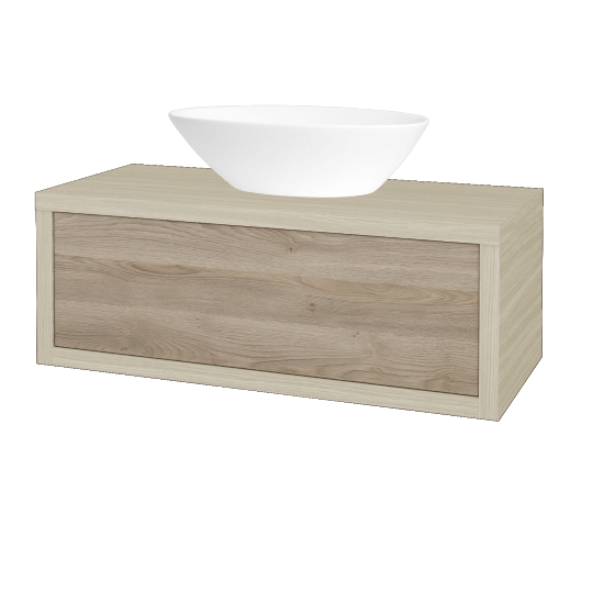 Waschtischunterschrank MOVE SZZ 100 (Waschtisch Triumph)  - D04 Eiche - D17 Eiche Colorado