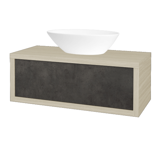 Waschtischunterschrank MOVE SZZ 100 (Waschtisch Triumph)  - D04 Eiche - D16 Dark Beton