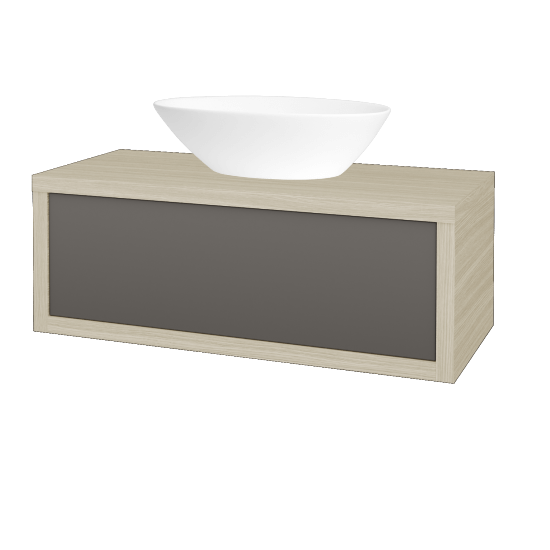 Waschtischunterschrank MOVE SZZ 100 (Waschtisch Triumph)  - D04 Eiche - N06 Lava