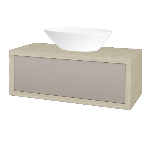 Waschtischunterschrank MOVE SZZ 100 (Waschtisch Triumph)  - D04 Eiche - N07 Stone