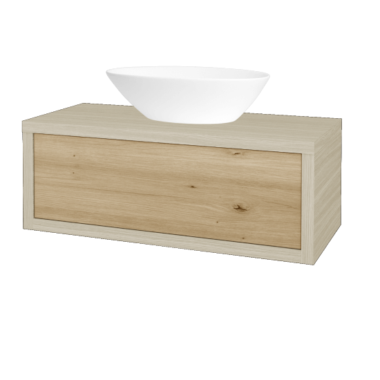 Waschtischunterschrank MOVE SZZ 100 (Waschtisch Triumph)  - D04 Eiche - D22 Caramel