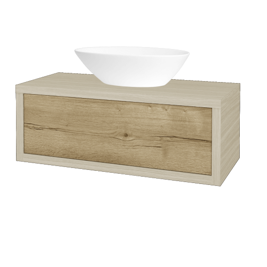 Waschtischunterschrank MOVE SZZ 100 (Waschtisch Triumph)  - D04 Eiche - D26 Ontario