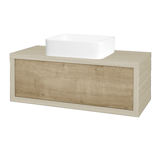 Waschtischunterschrank MOVE SZZ 100 (Waschtisch Joy)  - D04 Eiche - D09 Arlington