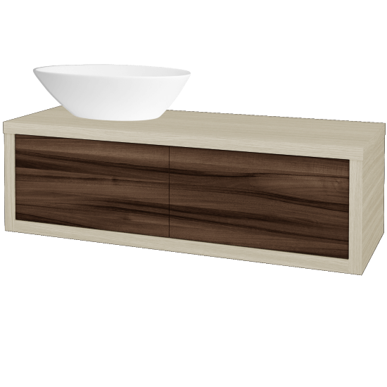 Waschtischunterschrank MOVE SZZ2 120 (Waschtisch Triumph)  - D04 Eiche - D06 Nussbaum - Links