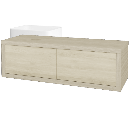 Waschtischunterschrank MOVE SZZ2 120 (Waschtisch Joy)  - D04 Eiche - D24 Ohio - Links