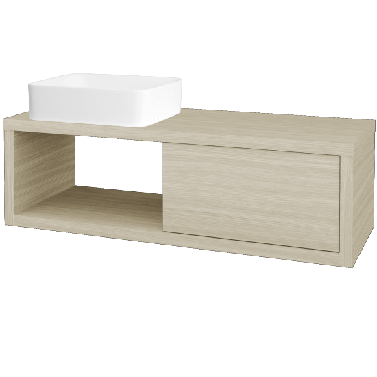 Badezimmerschrank MOVE SZZO 120 (Waschtisch Joy)  - D04 Eiche - D04 Eiche - Links