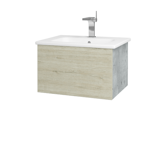 Waschtischunterschrank FLAT SZZ 60 (Waschtisch Euphoria)  - D01 Beton - D05 Oregon