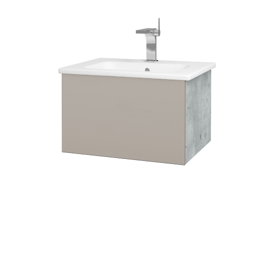 Waschtischunterschrank FLAT SZZ 60 (Waschtisch Euphoria)  - D01 Beton - N07 Stone