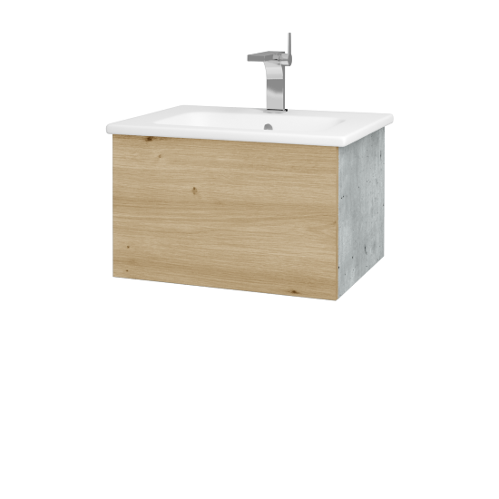 Waschtischunterschrank FLAT SZZ 60 (Waschtisch Euphoria)  - D01 Beton - D22 Caramel