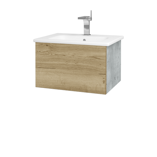 Waschtischunterschrank FLAT SZZ 60 (Waschtisch Euphoria)  - D01 Beton - D26 Ontario