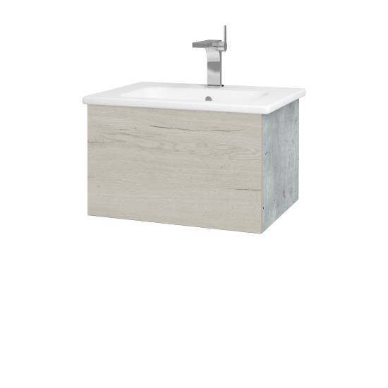 Waschtischunterschrank FLAT SZZ 60 (Waschtisch Euphoria)  - D01 Beton - D28 Alberta