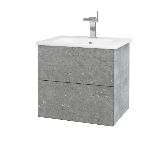 Waschtischunterschrank FLAT SZZ2 60 (Waschtisch Euphoria)  - D01 Beton - D20 Galaxy