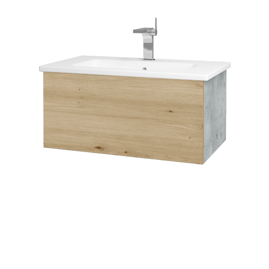 Waschtischunterschrank FLAT SZZ 80 (Waschtisch Euphoria)  - D01 Beton - D22 Caramel