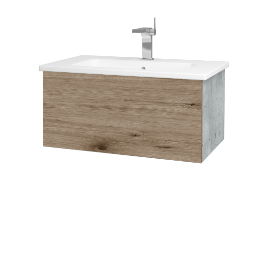 Waschtischunterschrank FLAT SZZ 80 (Waschtisch Euphoria)  - D01 Beton - D23 Herkules