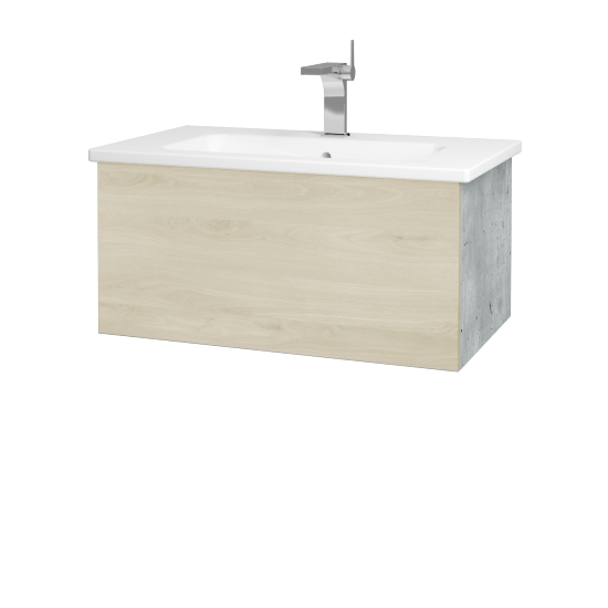 Waschtischunterschrank FLAT SZZ 80 (Waschtisch Euphoria)  - D01 Beton - D24 Ohio