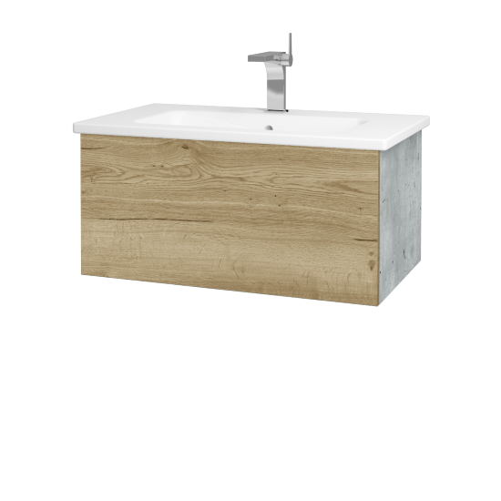 Waschtischunterschrank FLAT SZZ 80 (Waschtisch Euphoria)  - D01 Beton - D26 Ontario